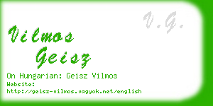 vilmos geisz business card